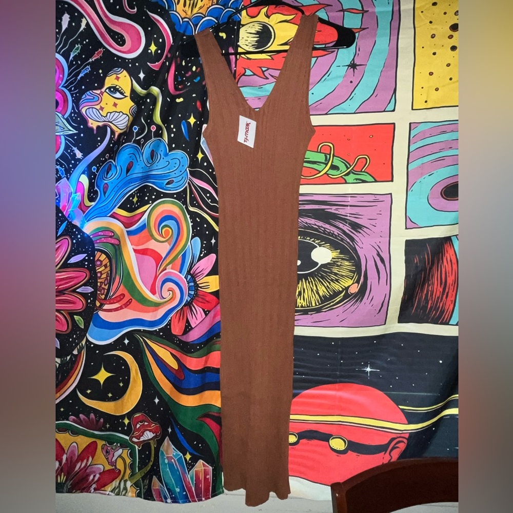 T.J.Maxx Brown Midi Dress
